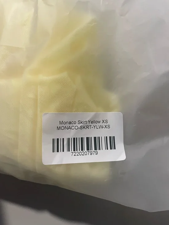 Rouge Swim High-Cut Yellow One-Piece Swimsuit (S) w/ Mesh skirt (XS)! NWT - Picture 3 of 7